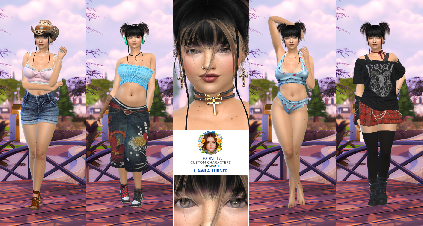 Camila Turner new custom character Sims 4 CAS outfit preview - thumbnail
