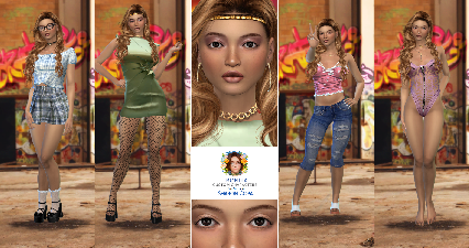 Sharon Copa new custom character Sims 4 CAS outfit preview - thumbnail