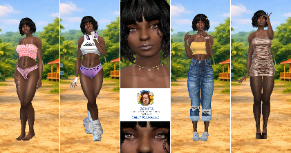 Emely Rodriguez new custom character Sims 4 CAS outfit preview - thumbnail