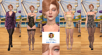 Amanda OMalley new custom character Sims 4 CAS outfit preview - thumbnail