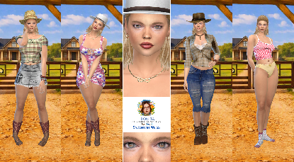 Savannah Weiss new custom character Sims 4 CAS outfit preview - thumbnail