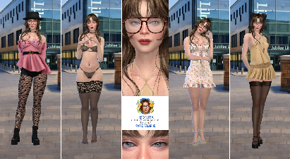 Katie Clarke new custom character Sims 4 CAS outfit preview - thumbnail