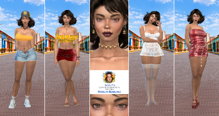 sims alpha cc style download girl Norelys Bermudez by Bonita100 Full CAS Preview